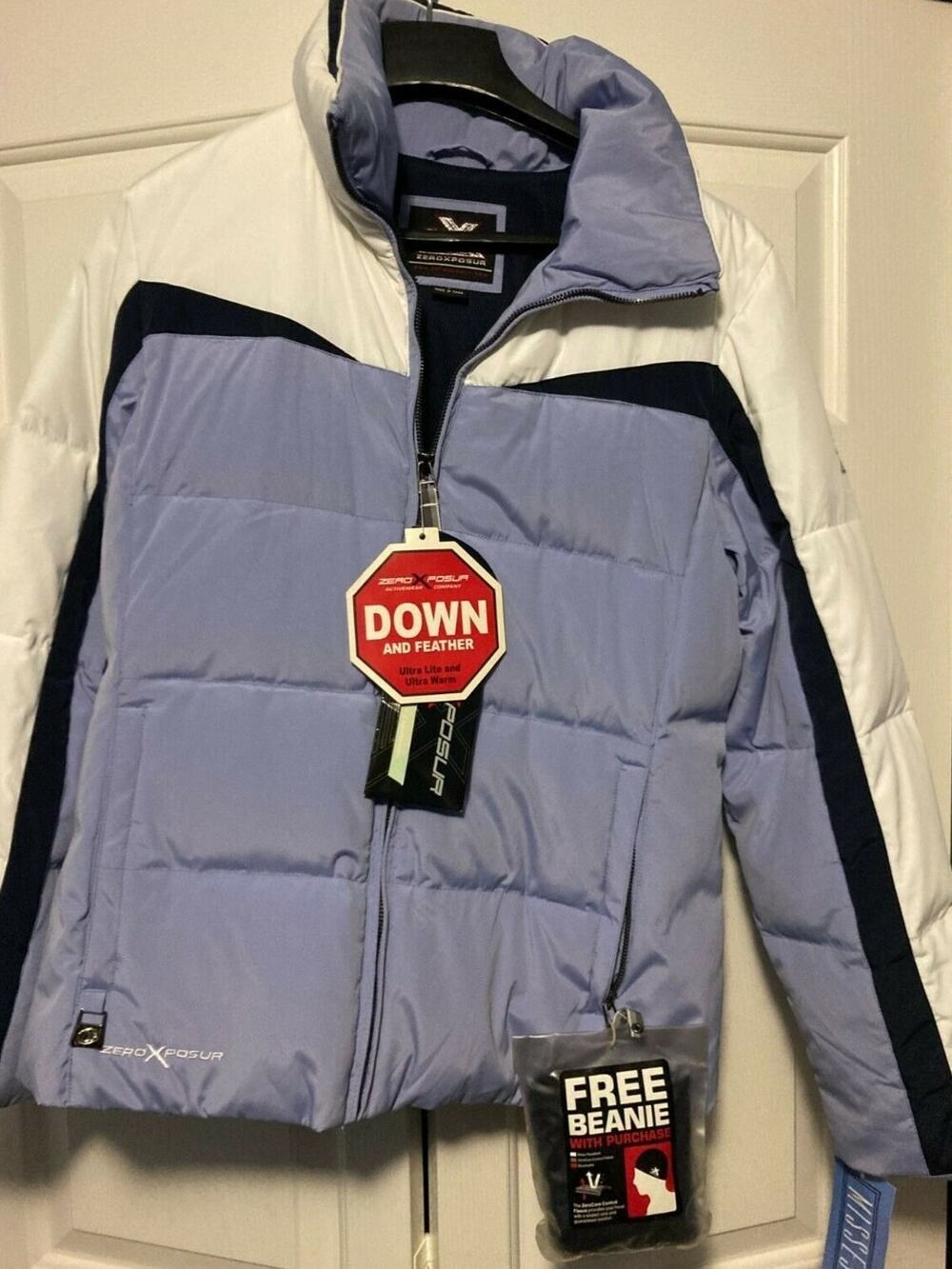 Zeroxposure Down Feather Puffer Jacket Women Small Lavender Ski Winter Coat NWT